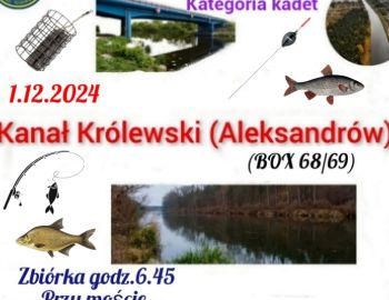 Towarzyskie Zawody Feederowe 1.12.2024 Kanał Królewski Aleksandrów