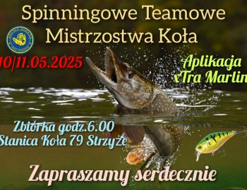 Spinningowe Teamowe Mistrzostwa Koła 10/11.05.2025